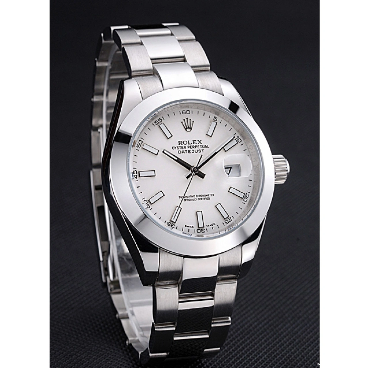 RepTime Watches 0224 Rolex Datejust Stainless Steel Case White Dial 622266