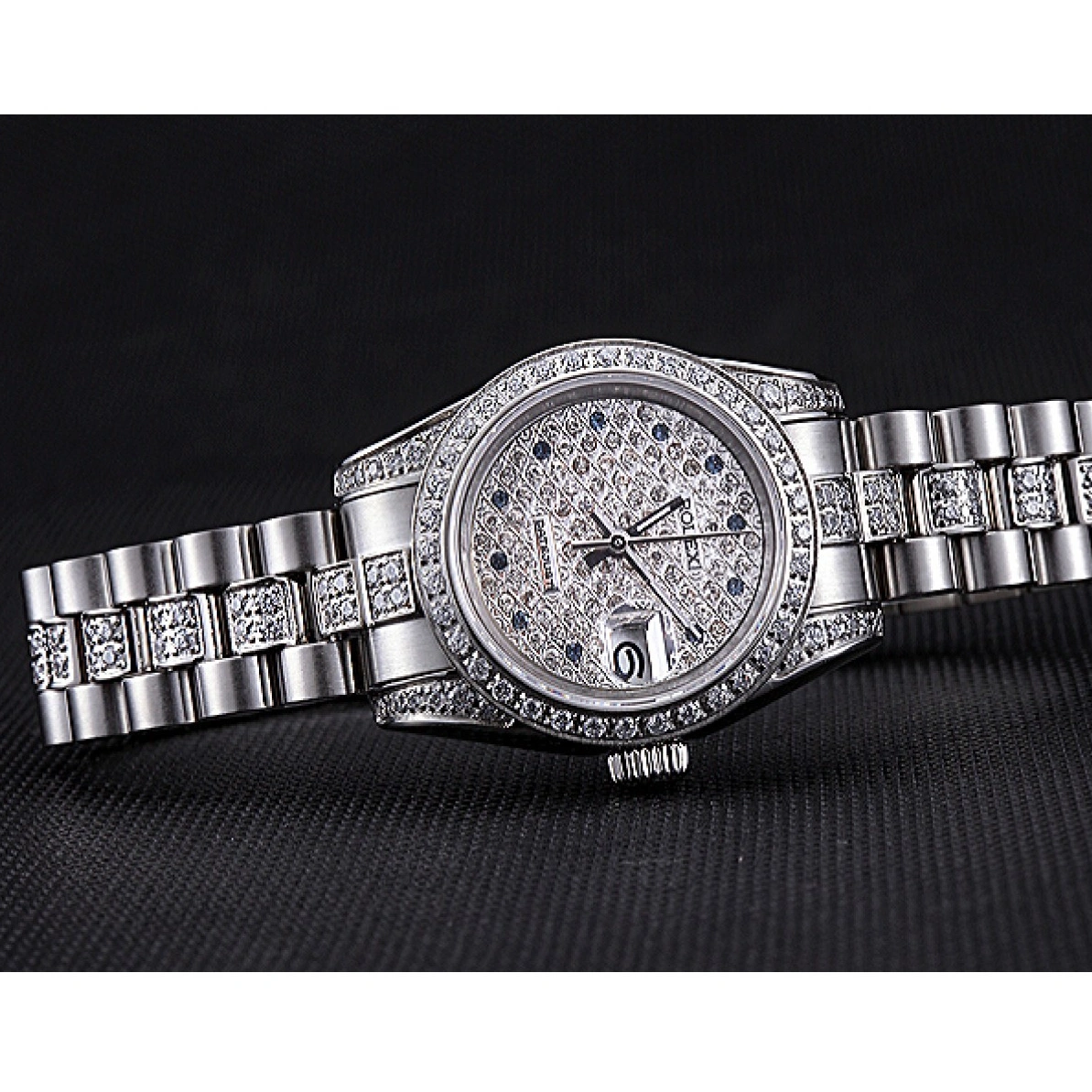 RepTime Watches 0218 Swiss Rolex DateJust Diamond Dial Stainless Steel 622021