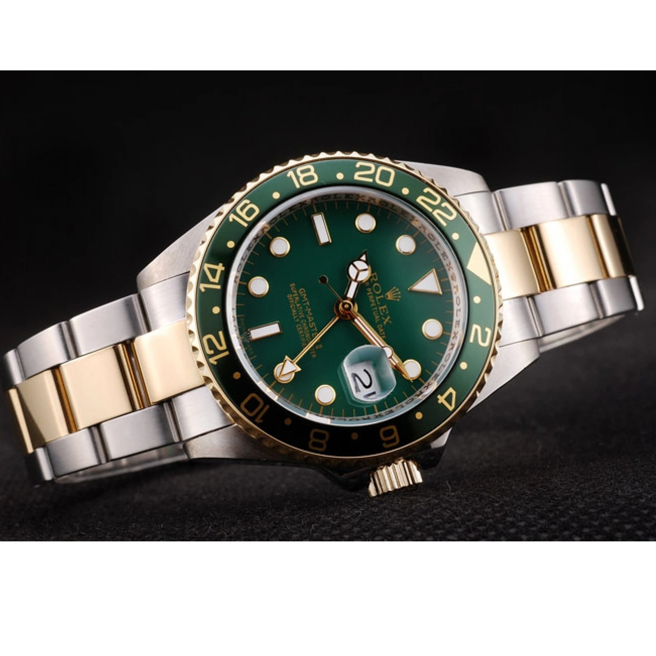 RepTime Watches 0213 Rolex GMT Master II Green Ceramic Bezel Green Dial Watch