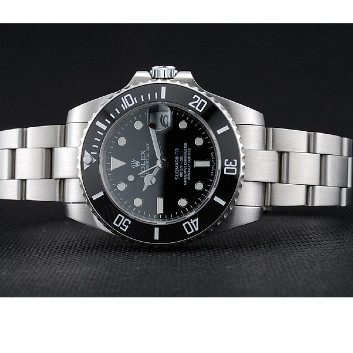 RepTime Watches 0222 Rolex Submariner Date Black Dial Stainless Steel Bracelet 1454153