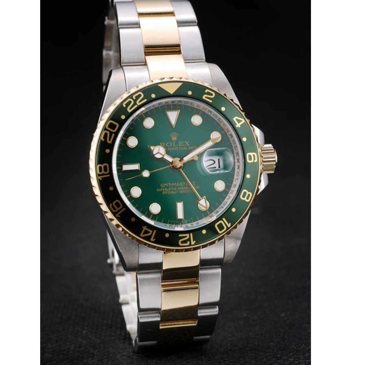 RepTime Watches 0213 Rolex GMT Master II Green Ceramic Bezel Green Dial Watch