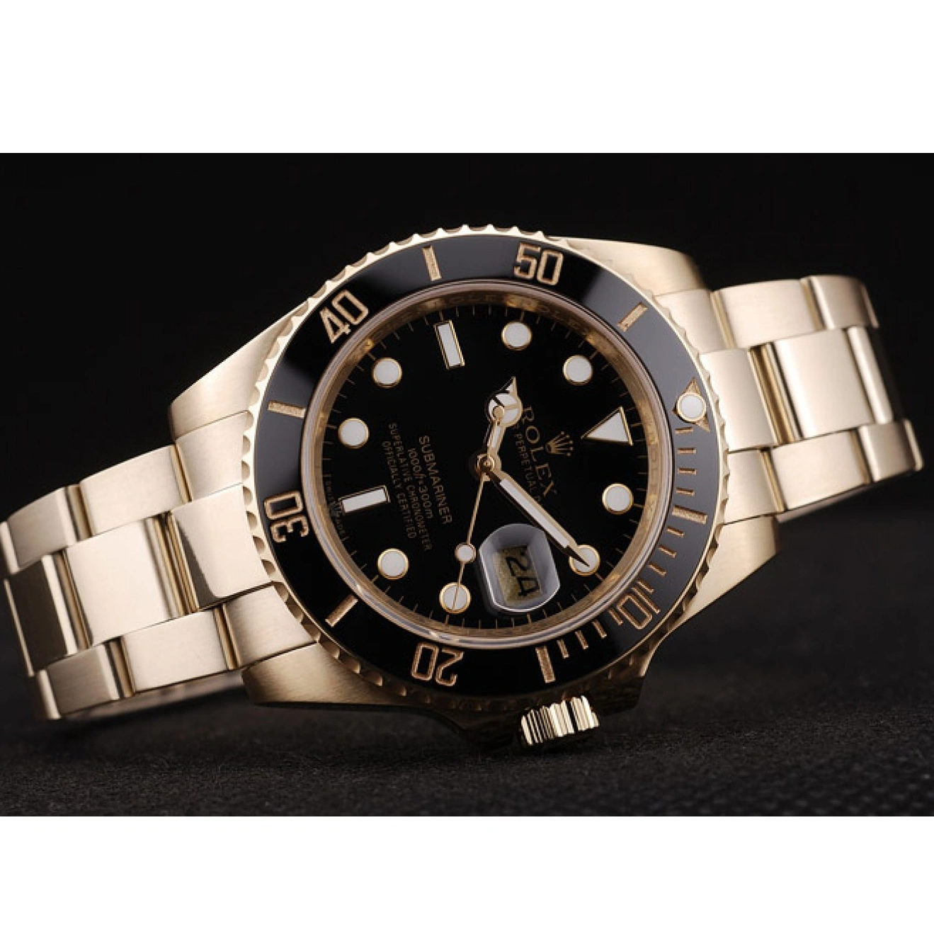 RepTime Watches 0208 Rolex Submariner Black Ceramic Bezel Black Dial 98231