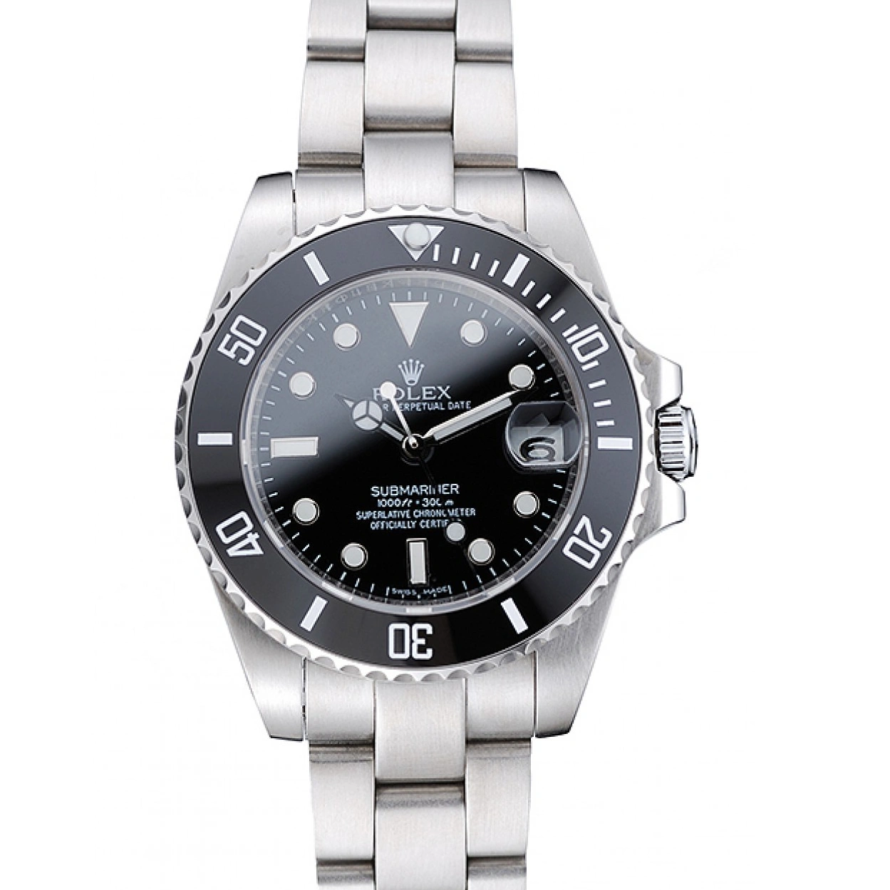 RepTime Watches 0222 Rolex Submariner Date Black Dial Stainless Steel Bracelet 1454153