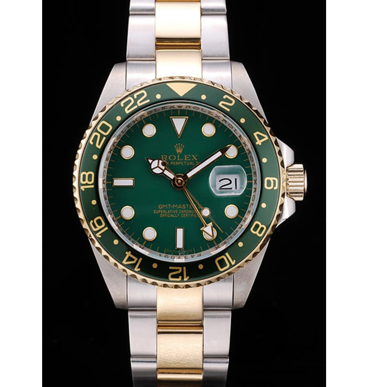 RepTime Watches 0213 Rolex GMT Master II Green Ceramic Bezel Green Dial Watch