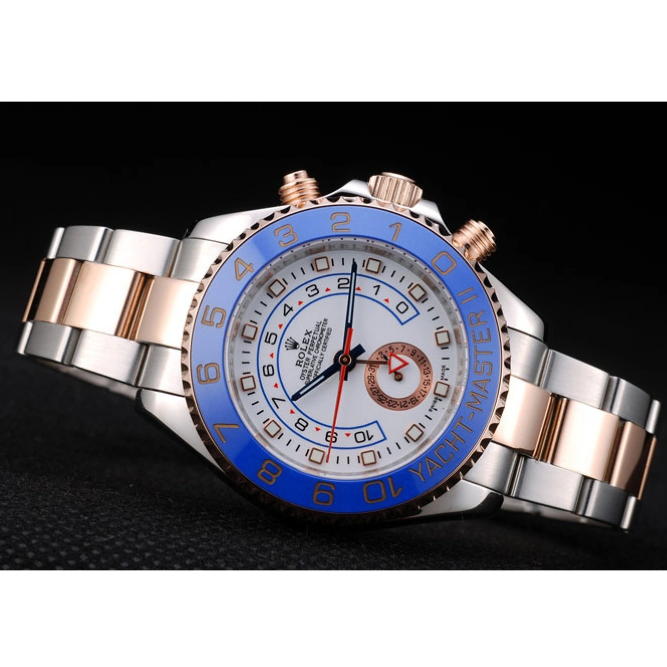 RepTime Watches 0225 Rolex Yachtmaster Blue Ceramic Bezel White Dial Watch