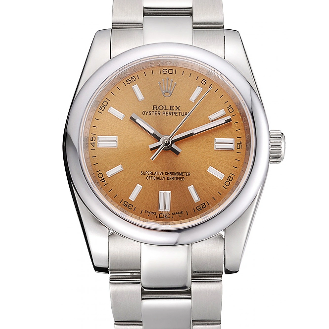 RepTime Watches 0217 Rolex Oyster Perpetual DateJust Stainless Steel Case Champagne Dial Stainless Steel Bracelet 622639