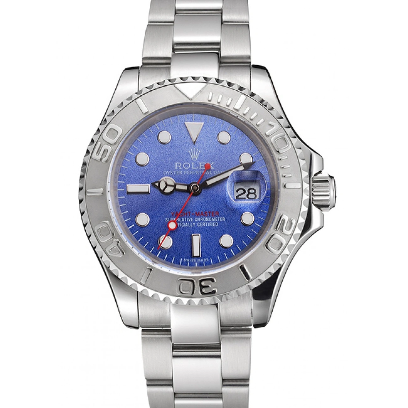 RepTime Watches 0228 Swiss Rolex Yacht-Master Blue Dial Stainless Steel Case And Bracelet