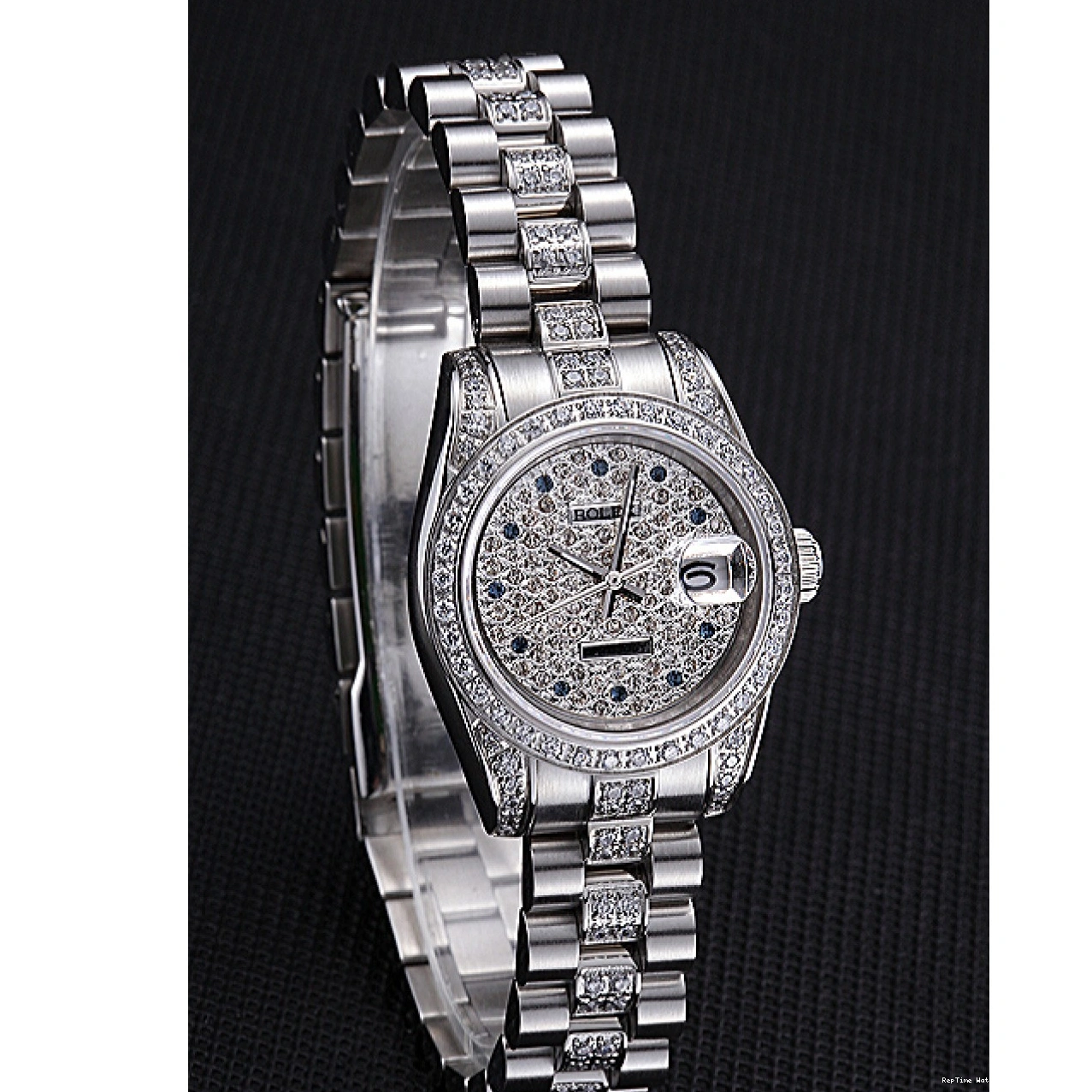 RepTime Watches 0227 Swiss Rolex DateJust Diamond Dial Stainless Steel 622021