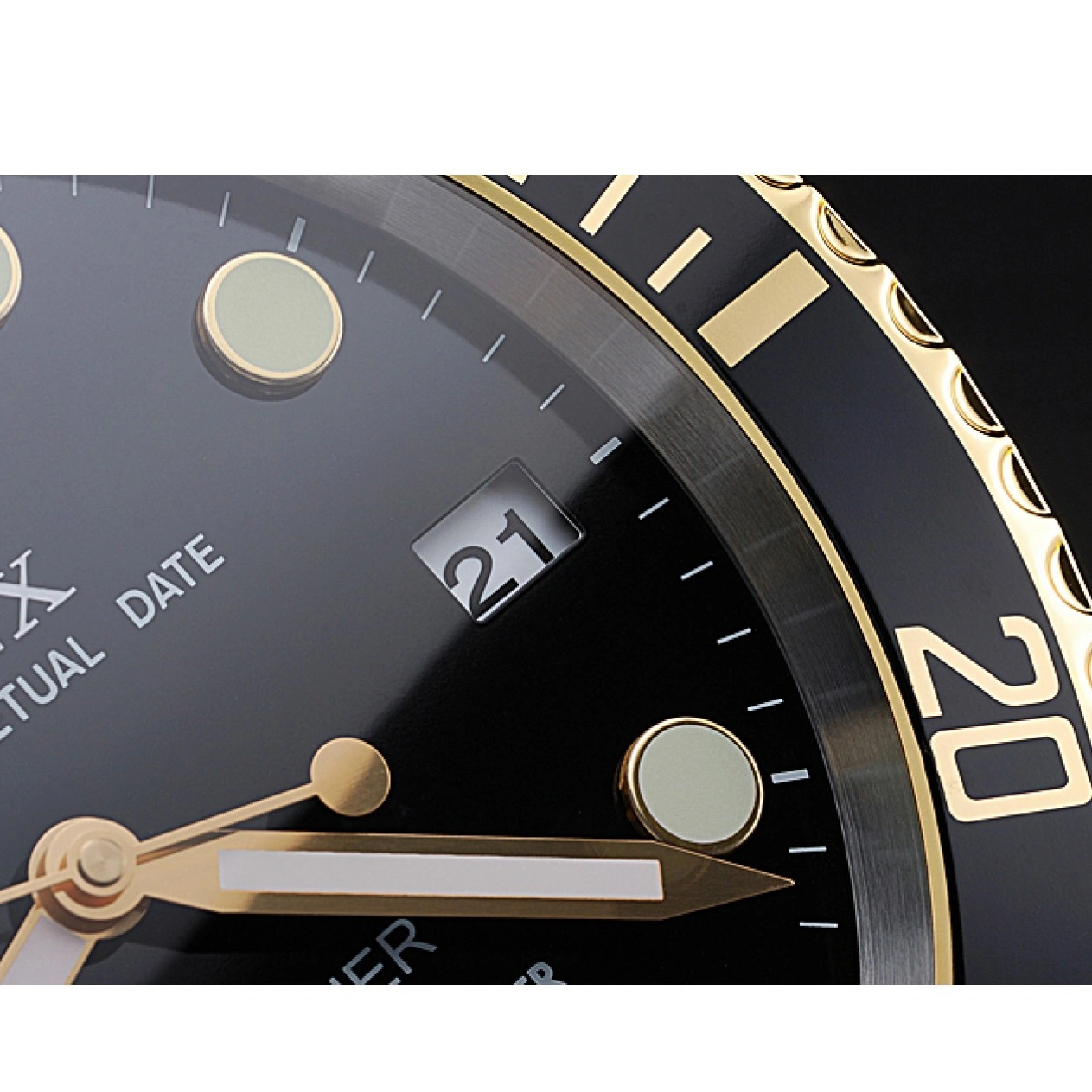 RepTime Watches 0219 Rolex Submariner Wall Clock Black-Gold 622476