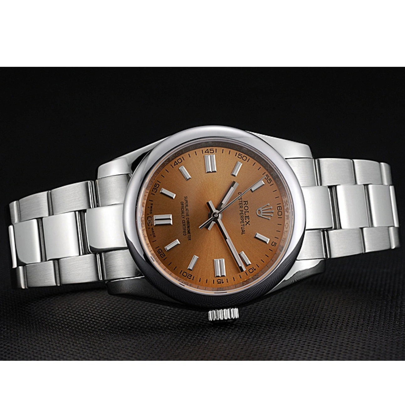 RepTime Watches 0224 Rolex Oyster Perpetual DateJust Stainless Steel Case Champagne Dial Stainless Steel Bracelet 622639