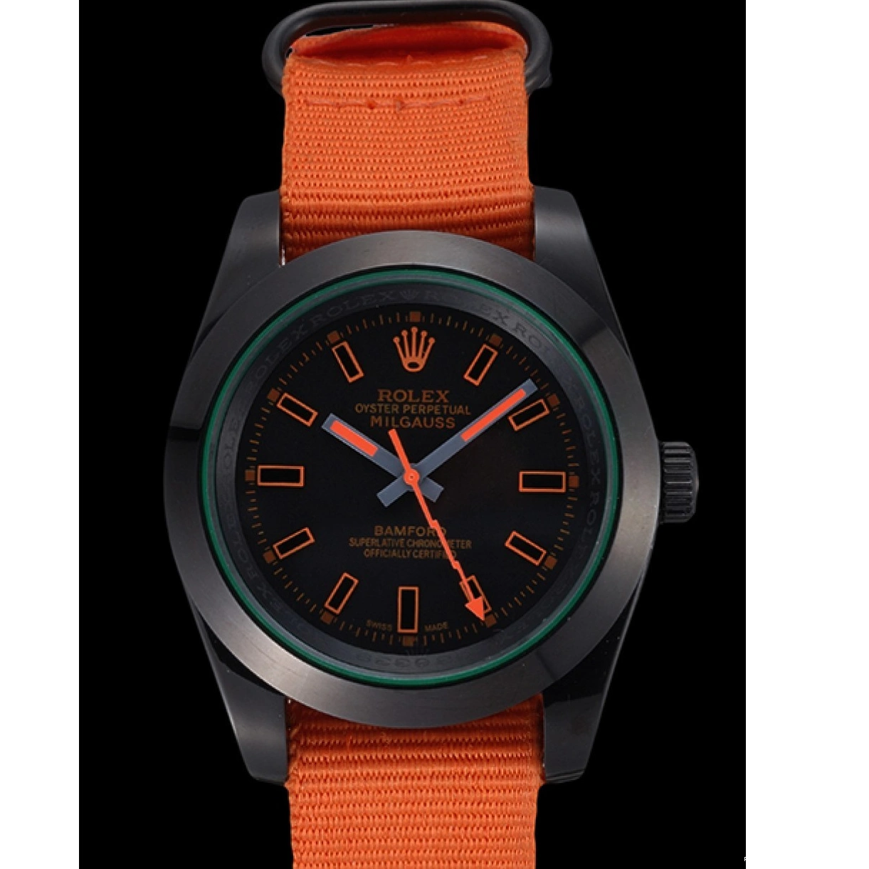 RepTime Watches 0228 Rolex Milgauss Bamford Orange Nylon Strap 622003