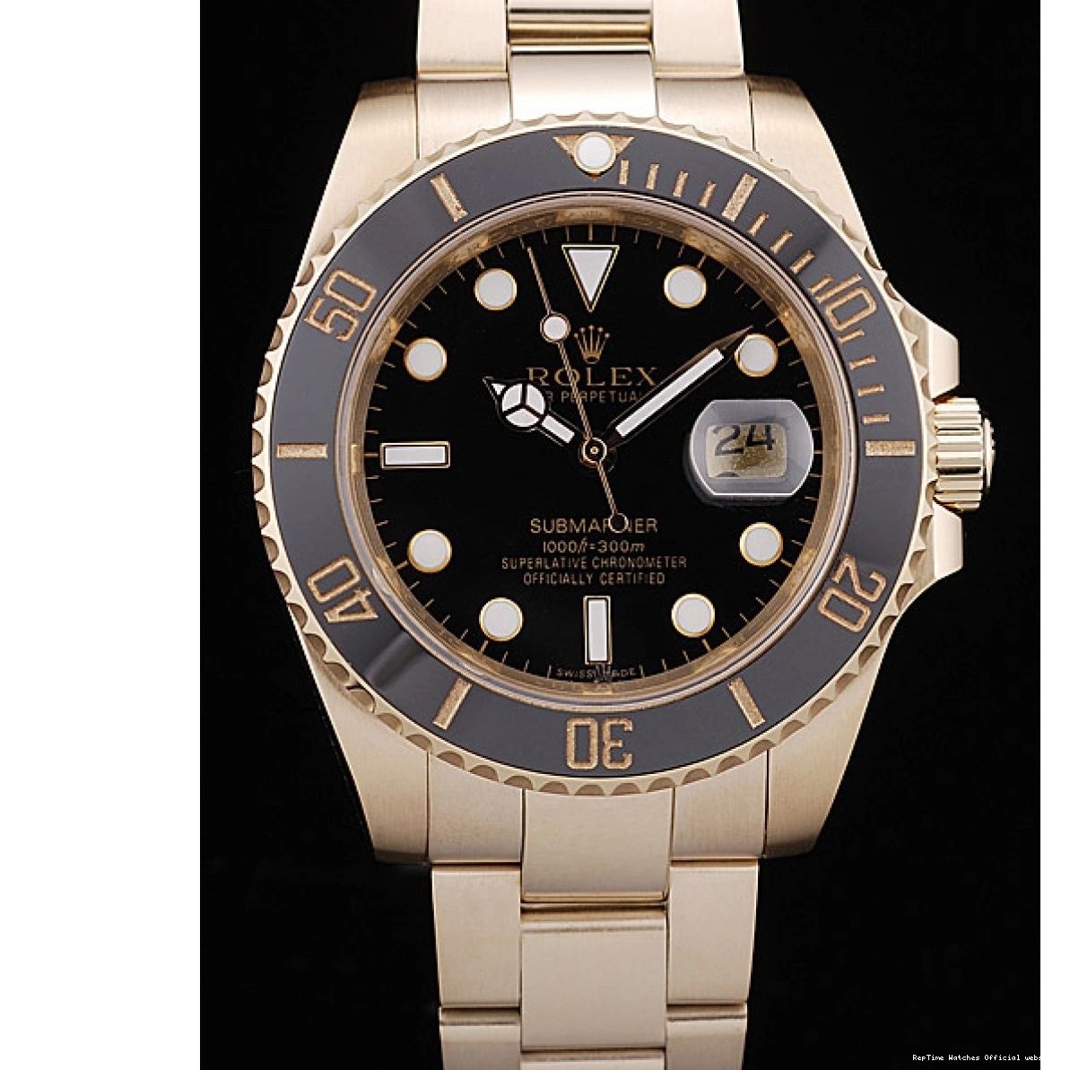 RepTime Watches 0208 Rolex Submariner Black Ceramic Bezel Black Dial 98231