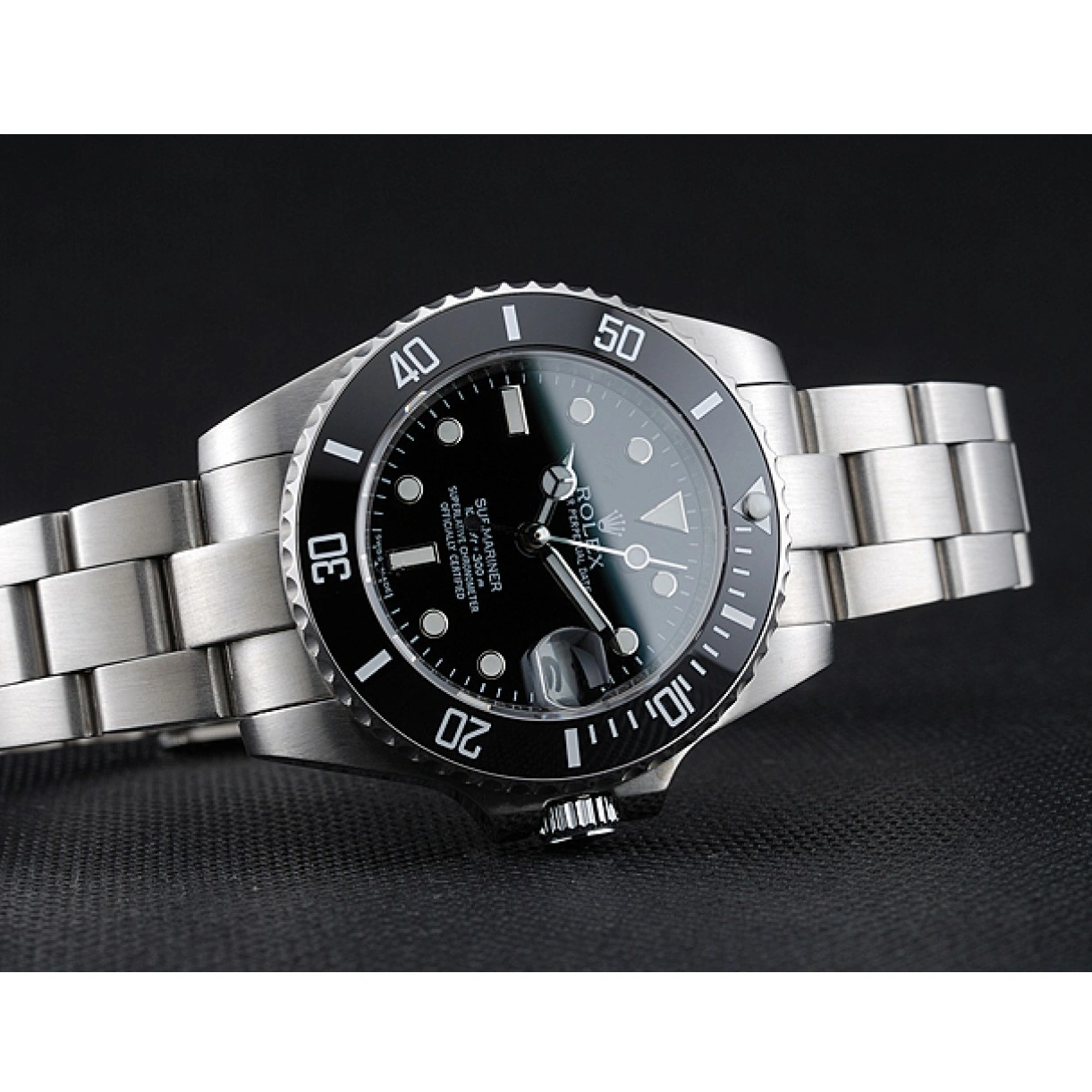 RepTime Watches 0222 Rolex Submariner Date Black Dial Stainless Steel Bracelet 1454153