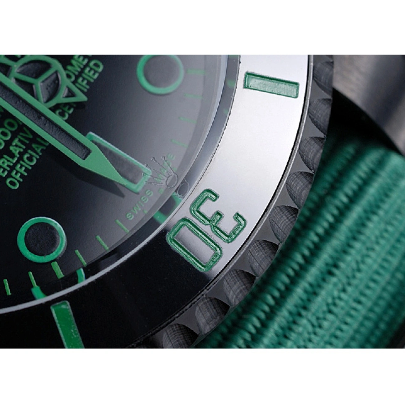 RepTime Watches 0226 Rolex Stealth Submariner Green Nylon Strap 622009