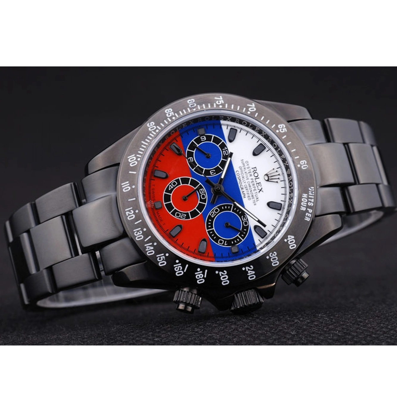 RepTime Watches 0213 Rolex Cosmograph Daytona Black Bracelet Russian Flag Dial 7472