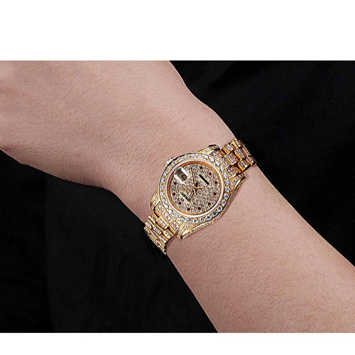 RepTime Watches 0228 Swiss Rolex DateJust Diamond Dial Gold 622024