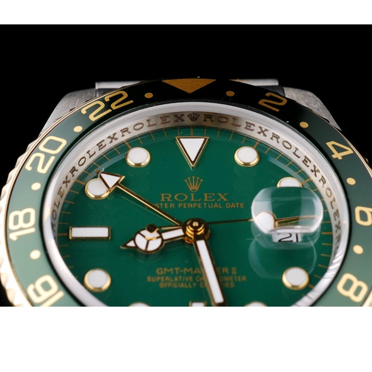 RepTime Watches 0210 Rolex GMT Master II Green Ceramic Bezel Green Dial Watch