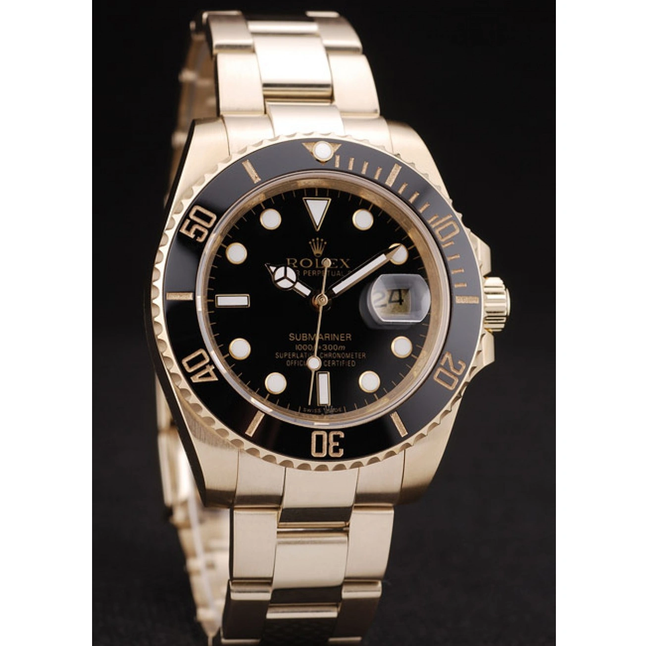 RepTime Watches 0208 Rolex Submariner Black Ceramic Bezel Black Dial 98231