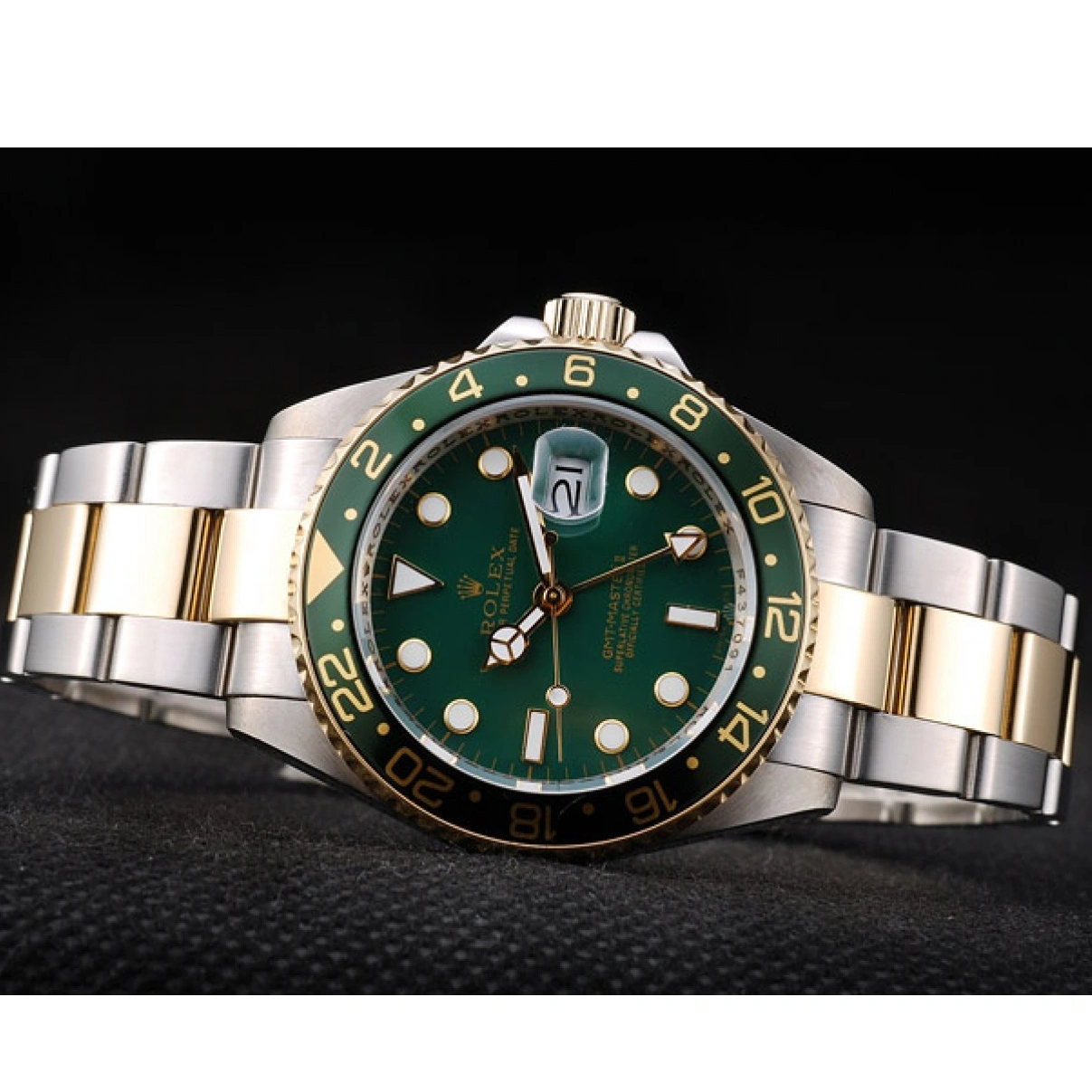 RepTime Watches 0210 Rolex GMT Master II Green Ceramic Bezel Green Dial Watch