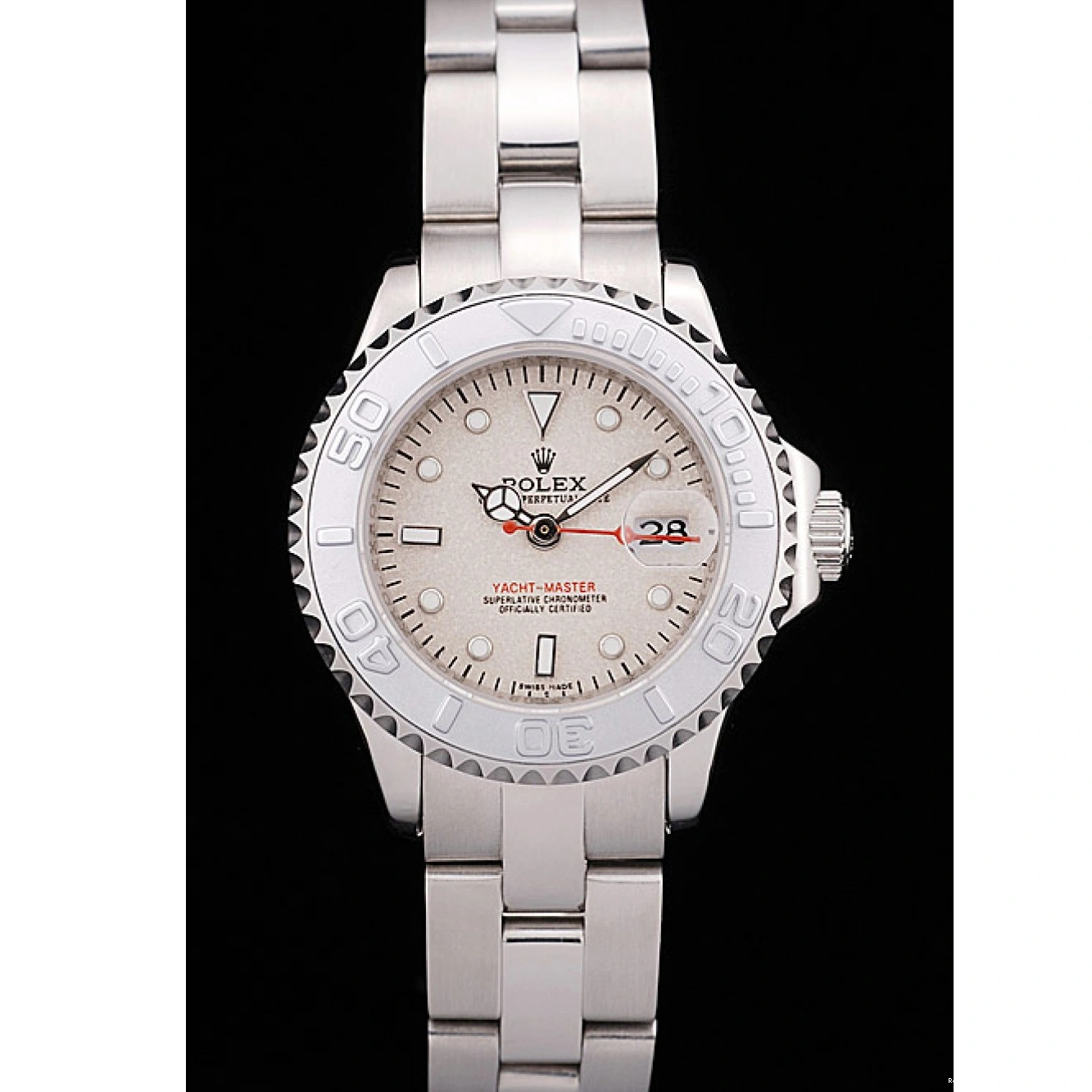 RepTime Watches 0225 Rolex Yacht Master Silver Bezel Beige Dial