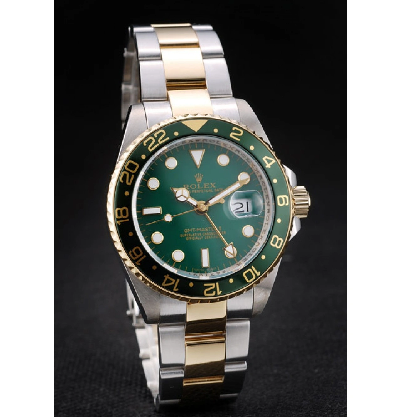 RepTime Watches 0210 Rolex GMT Master II Green Ceramic Bezel Green Dial Watch