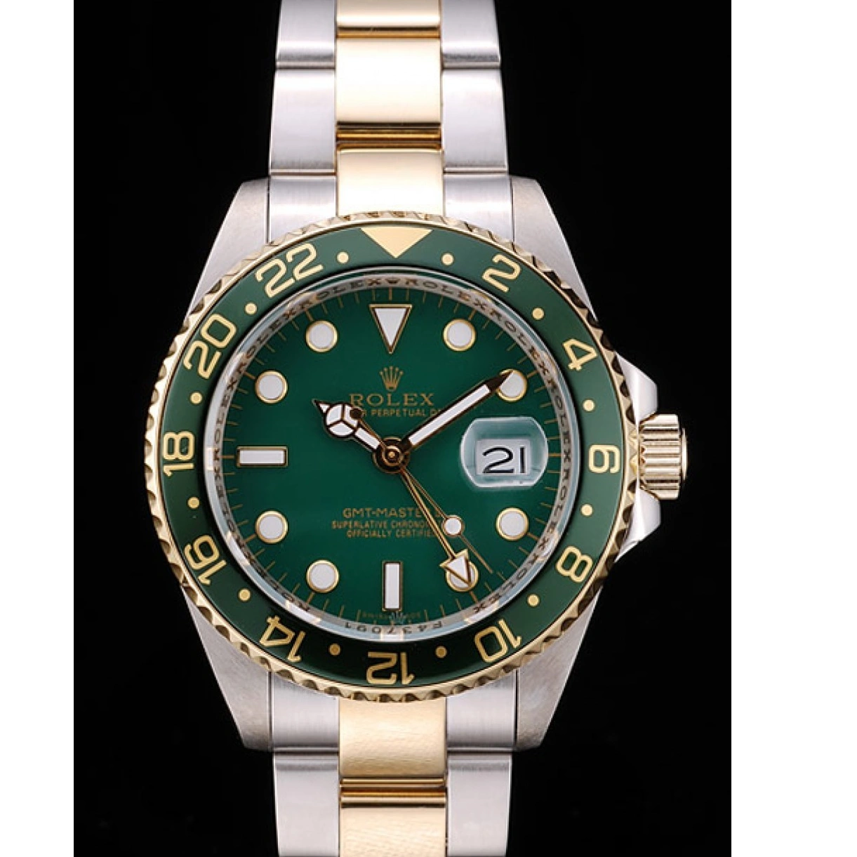 RepTime Watches 0213 Rolex GMT Master II Green Ceramic Bezel Green Dial Watch