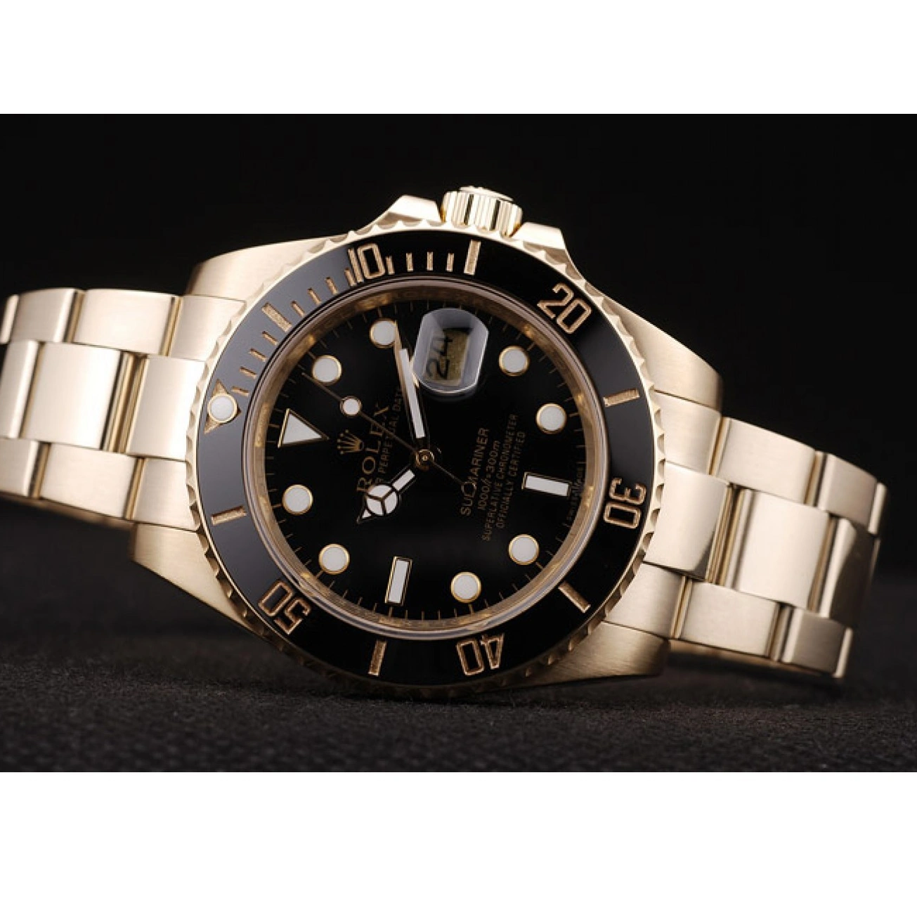 RepTime Watches 0208 Rolex Submariner Black Ceramic Bezel Black Dial 98231