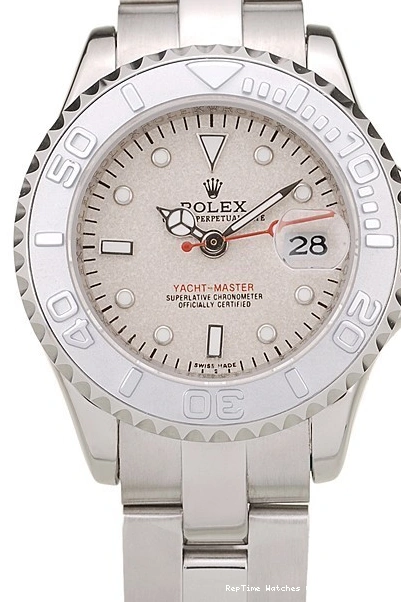 RepTime Watches 0225 Rolex Yacht Master Silver Bezel Beige Dial