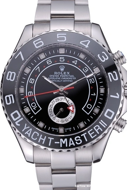 RepTime Watches 0213 Rolex Yacht - Master II Black Dial Stainless Steel Bracelet 622541