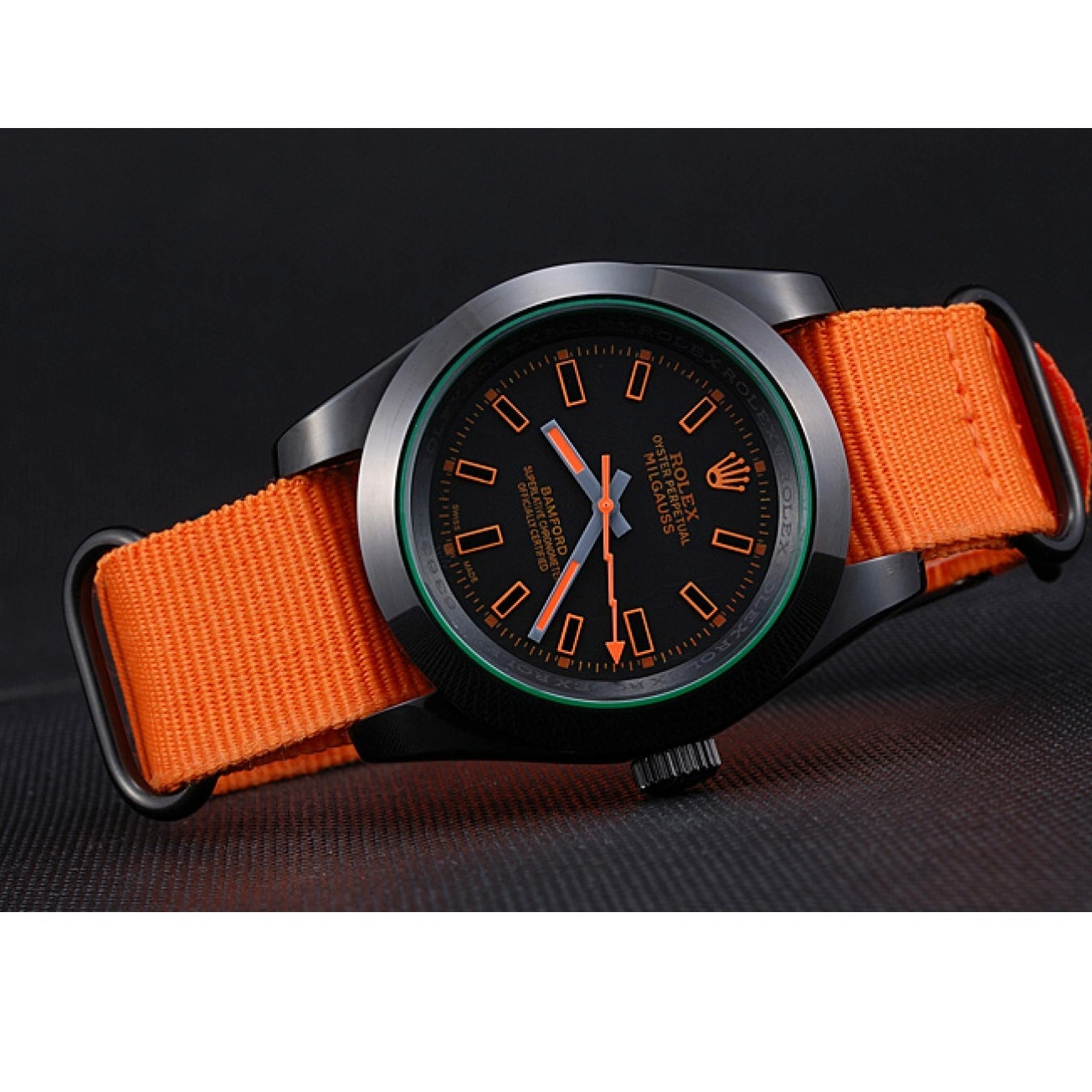 RepTime Watches 0213 Rolex Milgauss Bamford Orange Nylon Strap 622003