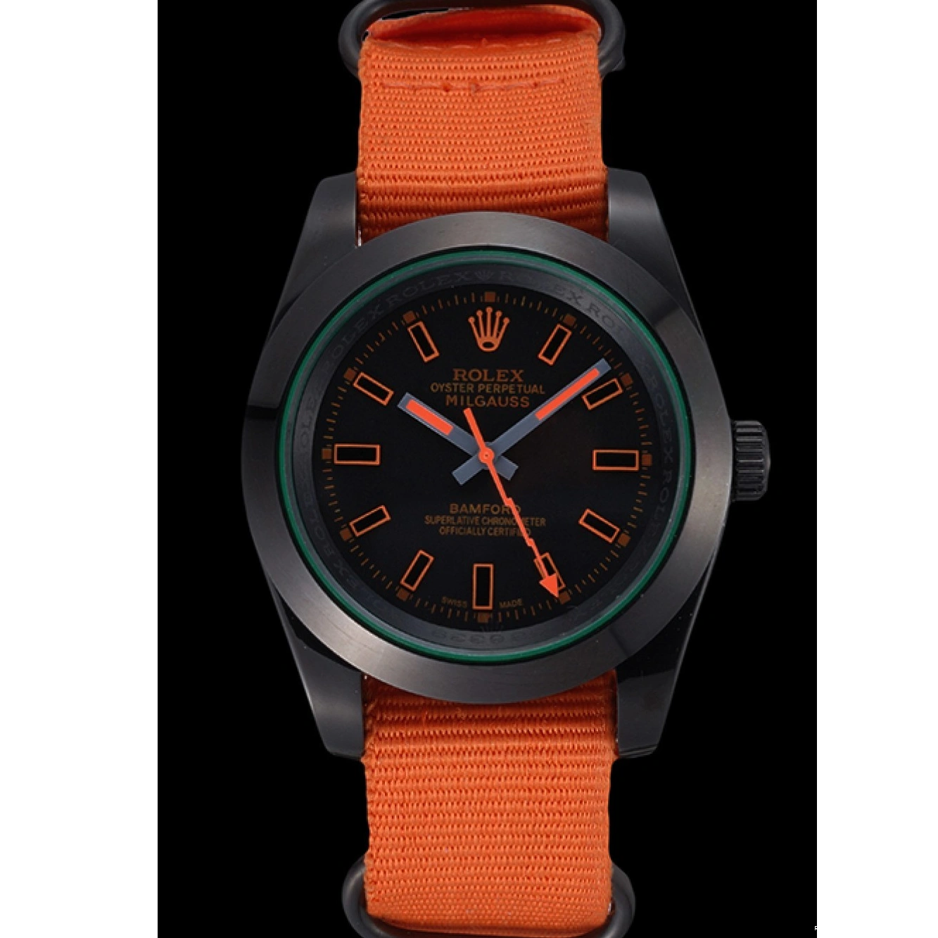 RepTime Watches 0214 Rolex Milgauss Bamford Orange Nylon Strap 622003