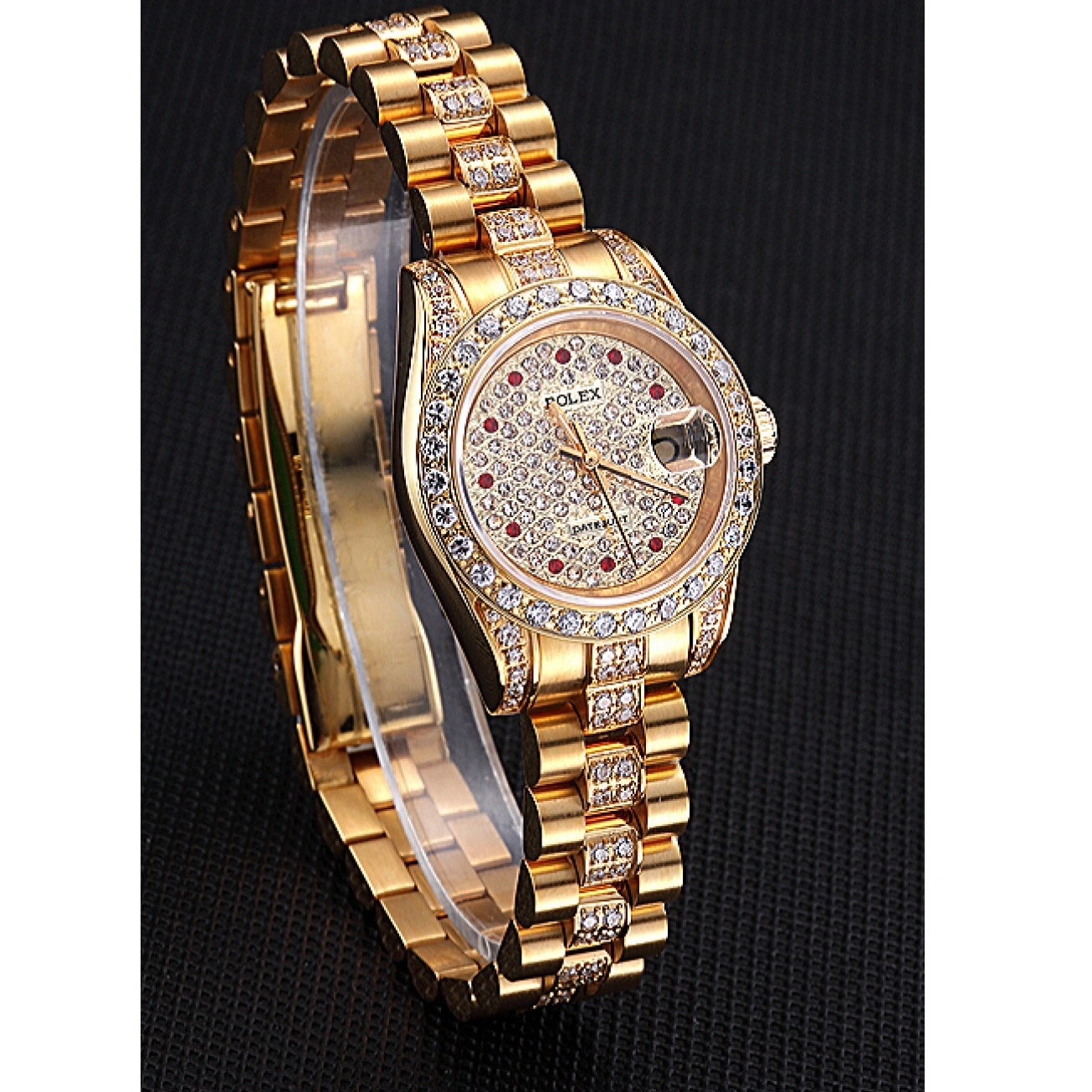 RepTime Watches 0221 Swiss Rolex DateJust Diamond Dial Gold 622023