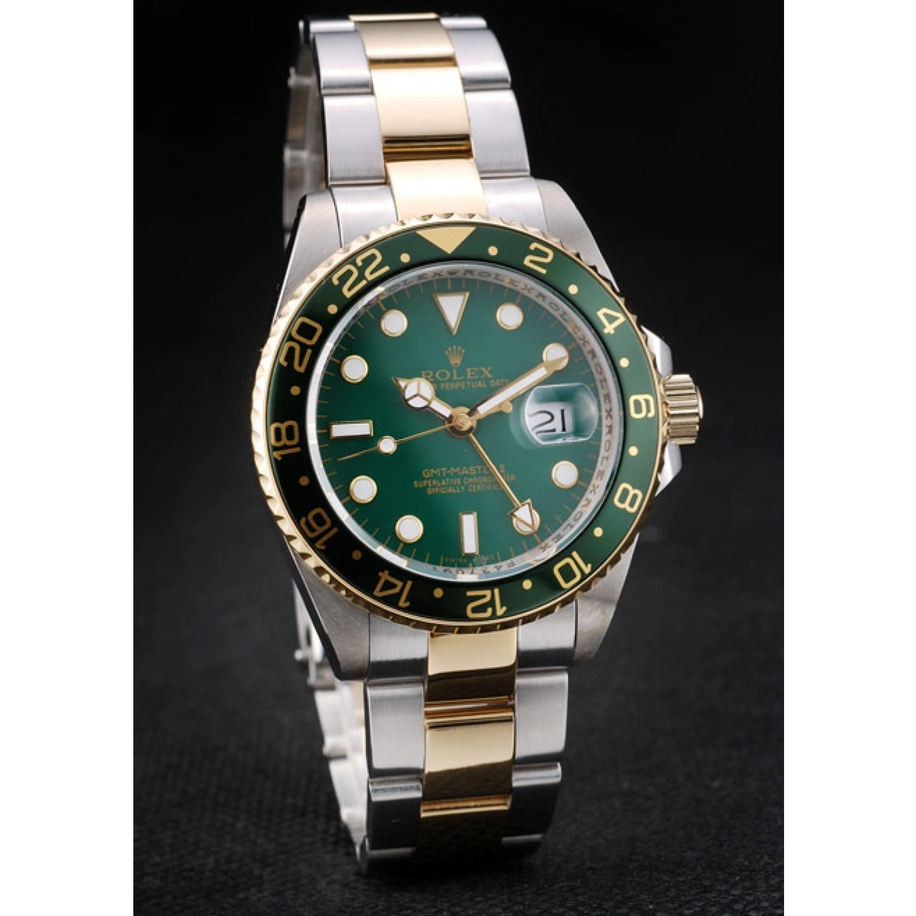 RepTime Watches 0224 Rolex GMT Master II Green Ceramic Bezel Green Dial Watch