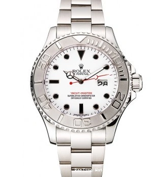 RepTime Watches 0216 Rolex Yacht-Master White Dial Stainless Steel Case And Bracelet