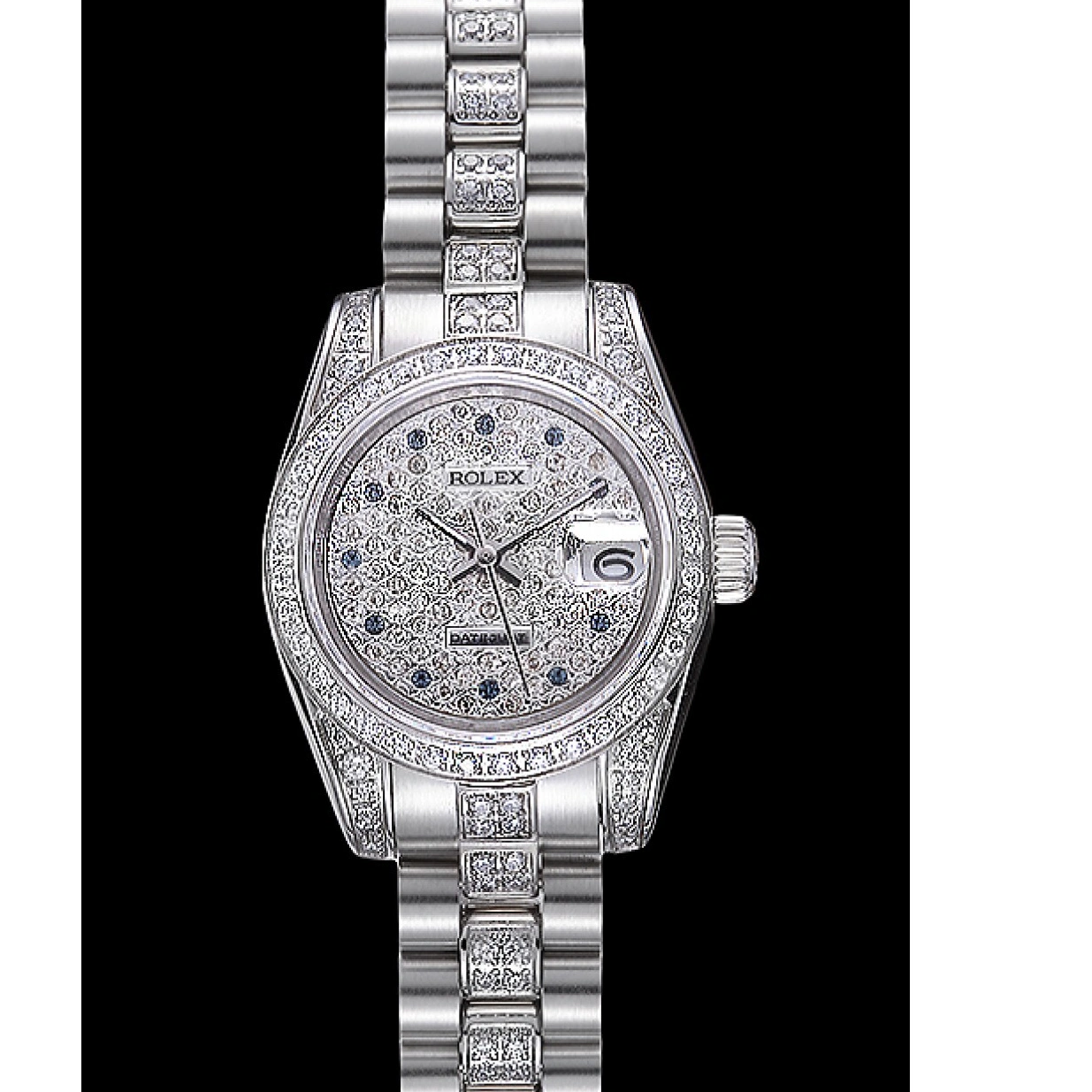 RepTime Watches 0218 Swiss Rolex DateJust Diamond Dial Stainless Steel 622021