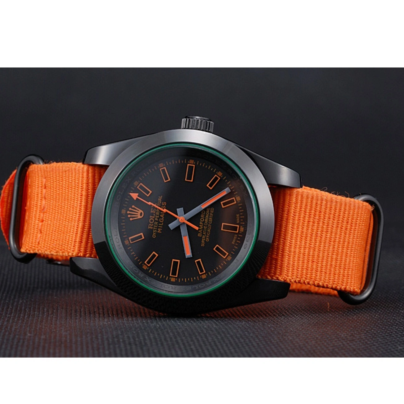 RepTime Watches 0214 Rolex Milgauss Bamford Orange Nylon Strap 622003