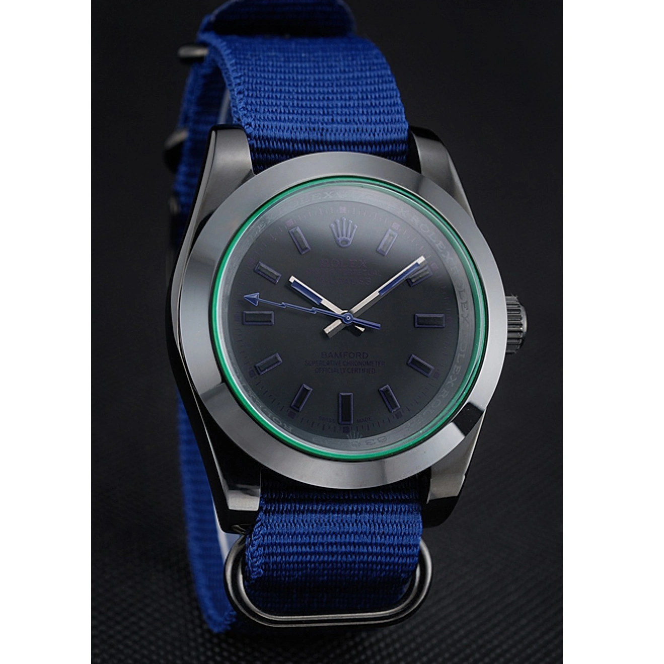 RepTime Watches 0225 Rolex Milgauss Bamford Blue Nylon Strap 622005