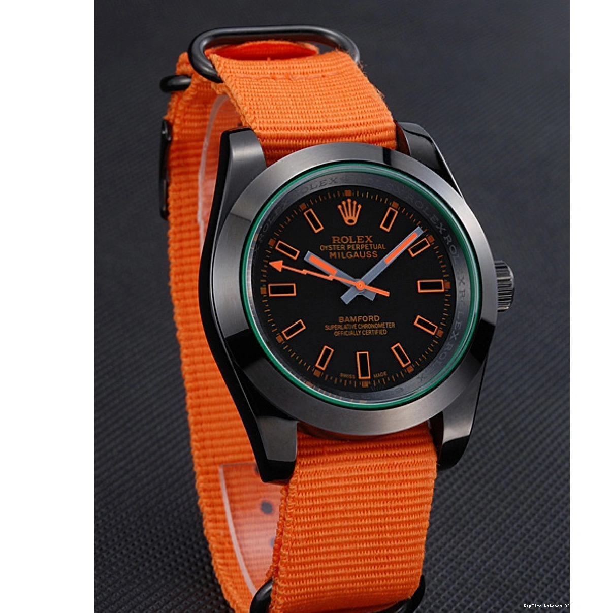 RepTime Watches 0213 Rolex Milgauss Bamford Orange Nylon Strap 622003