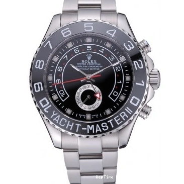 RepTime Watches 0213 Rolex Yacht - Master II Black Dial Stainless Steel Bracelet 622541