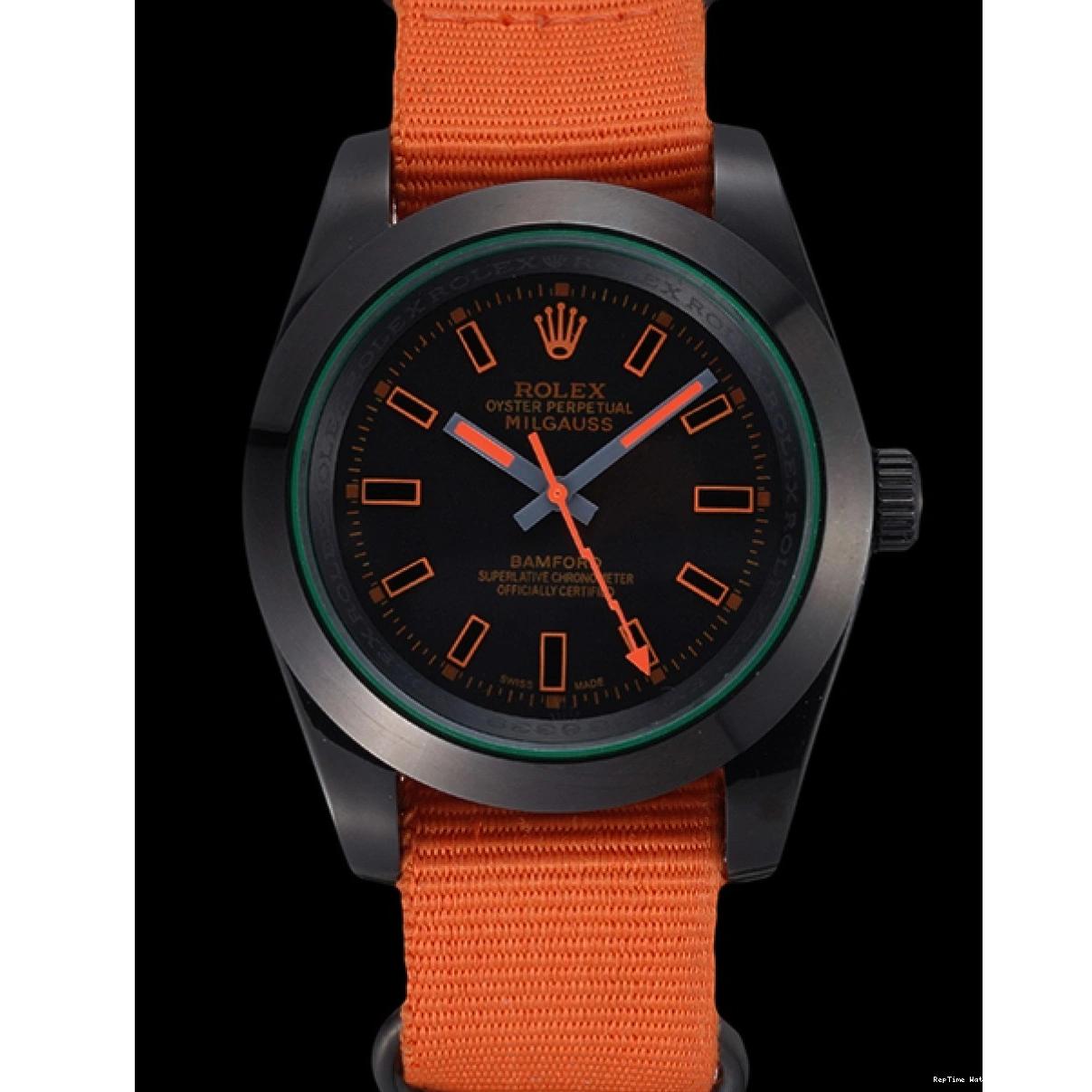 RepTime Watches 0213 Rolex Milgauss Bamford Orange Nylon Strap 622003