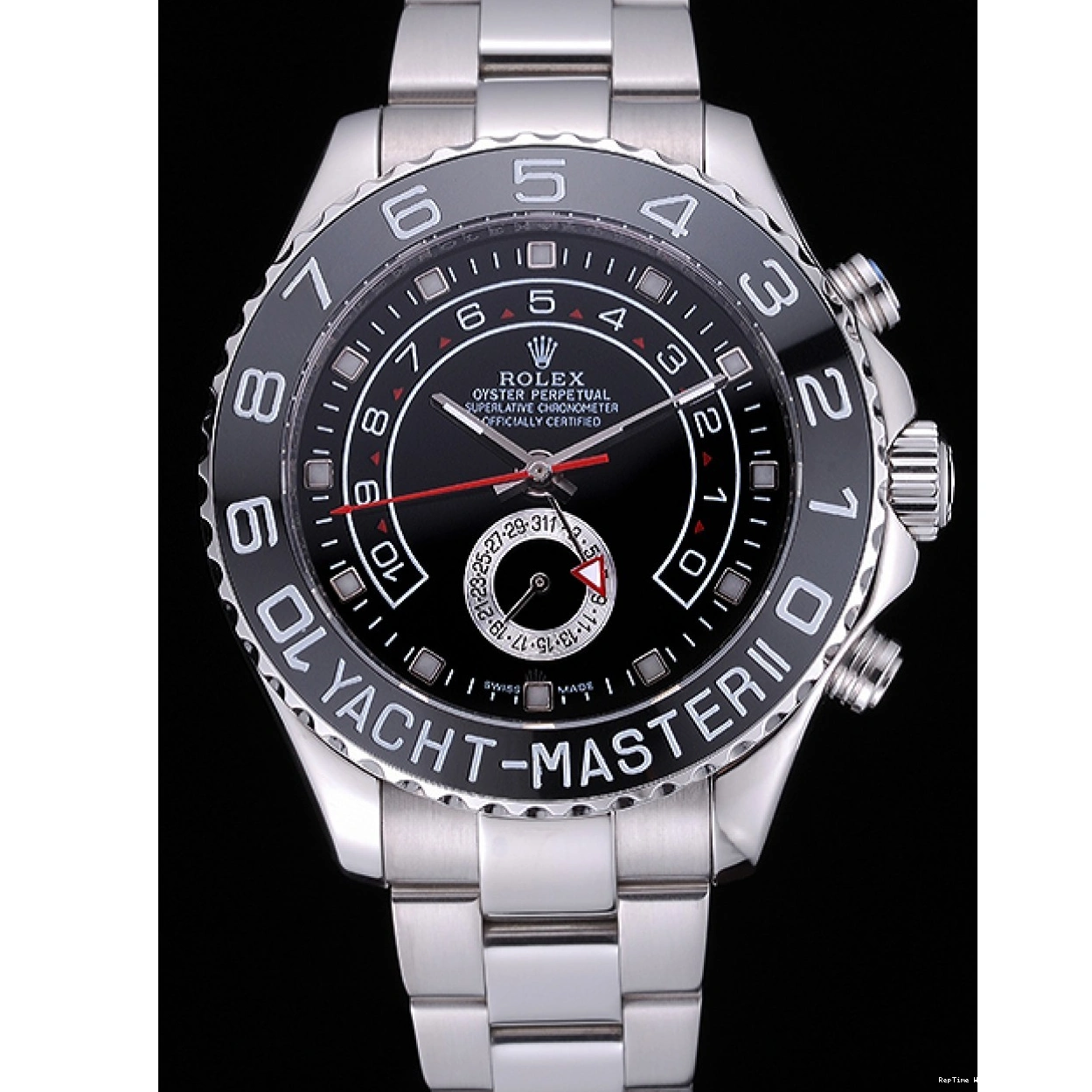 RepTime Watches 0213 Rolex Yacht - Master II Black Dial Stainless Steel Bracelet 622541