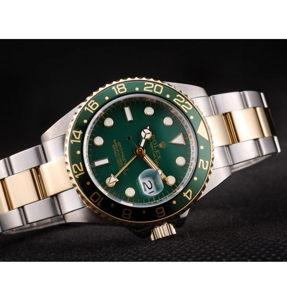 RepTime Watches 0213 Rolex GMT Master II Green Ceramic Bezel Green Dial Watch