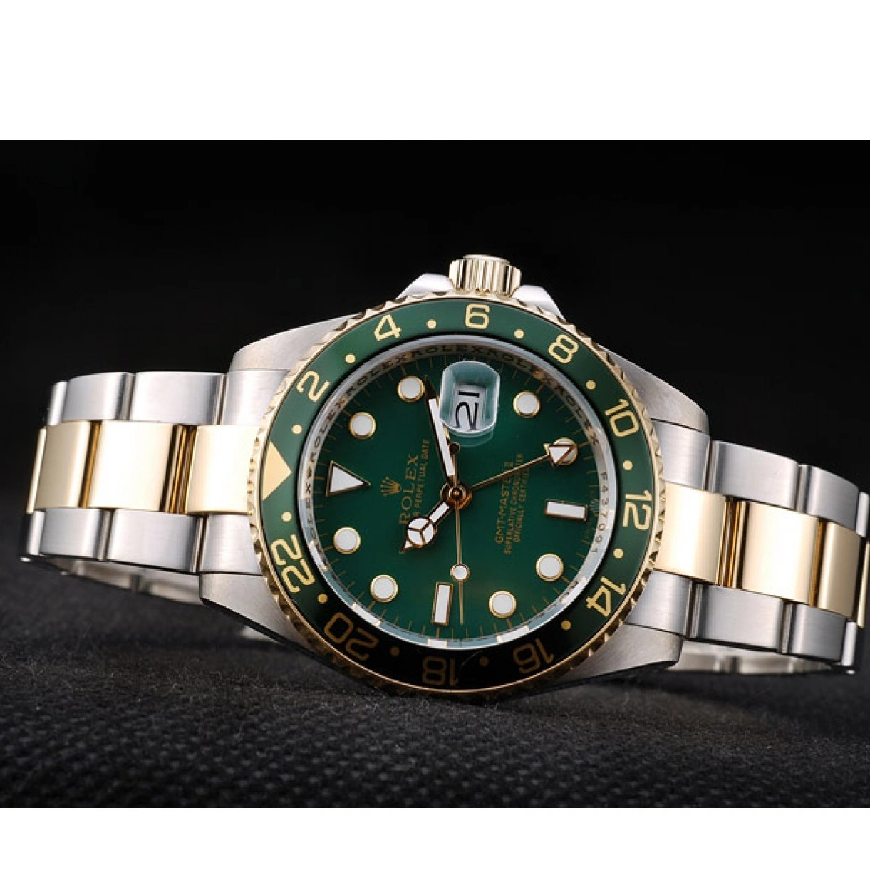 RepTime Watches 0213 Rolex GMT Master II Green Ceramic Bezel Green Dial Watch