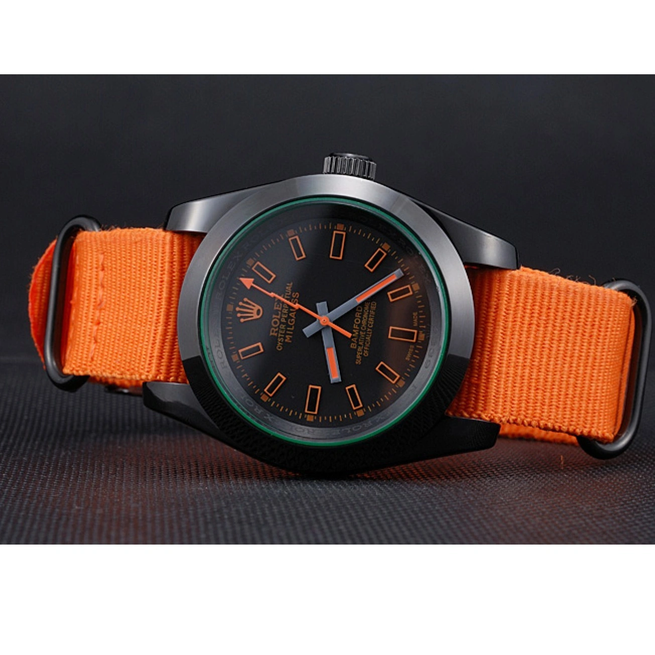 RepTime Watches 0228 Rolex Milgauss Bamford Orange Nylon Strap 622003