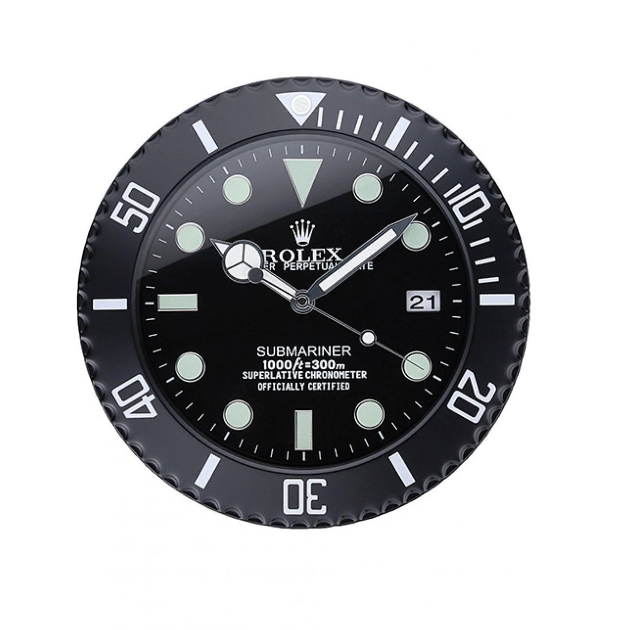 RepTime Watches 0216 Rolex Submariner Wall Clock Black 622474