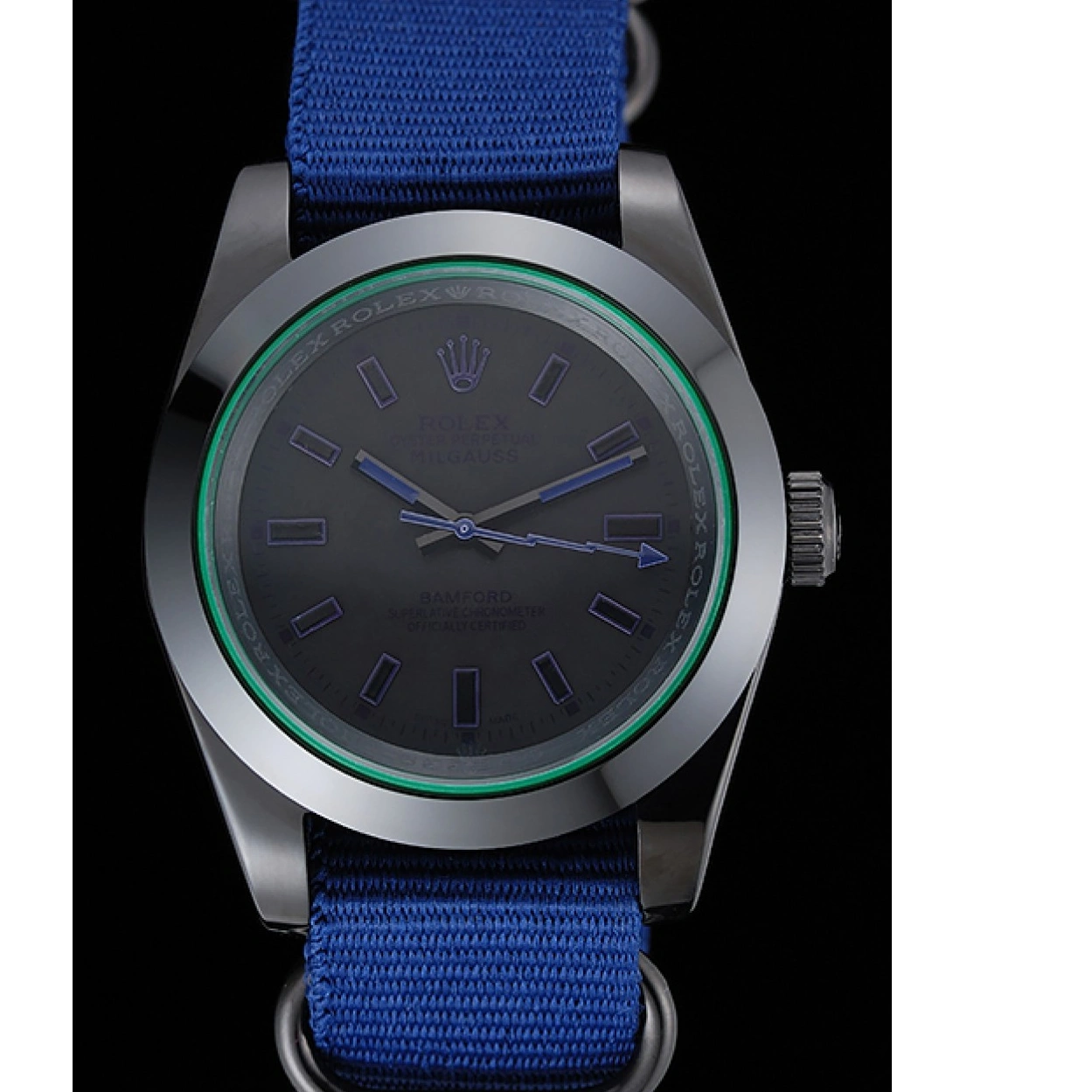 RepTime Watches 0225 Rolex Milgauss Bamford Blue Nylon Strap 622005