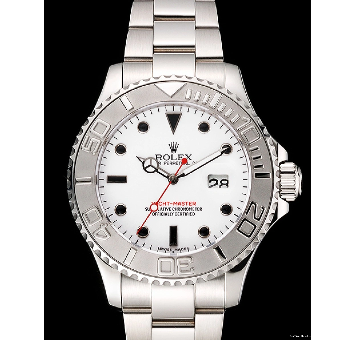 RepTime Watches 0216 Rolex Yacht-Master White Dial Stainless Steel Case And Bracelet