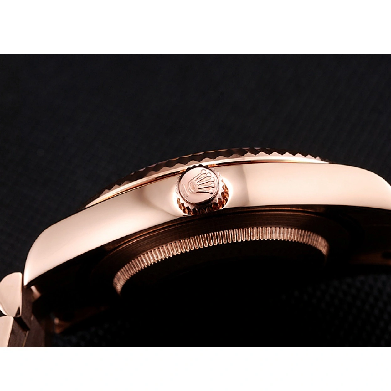 RepTime Watches 0213 Swiss Rolex Day Date 40 Rose Gold Etched Dial Rose Gold Case And Bracelet