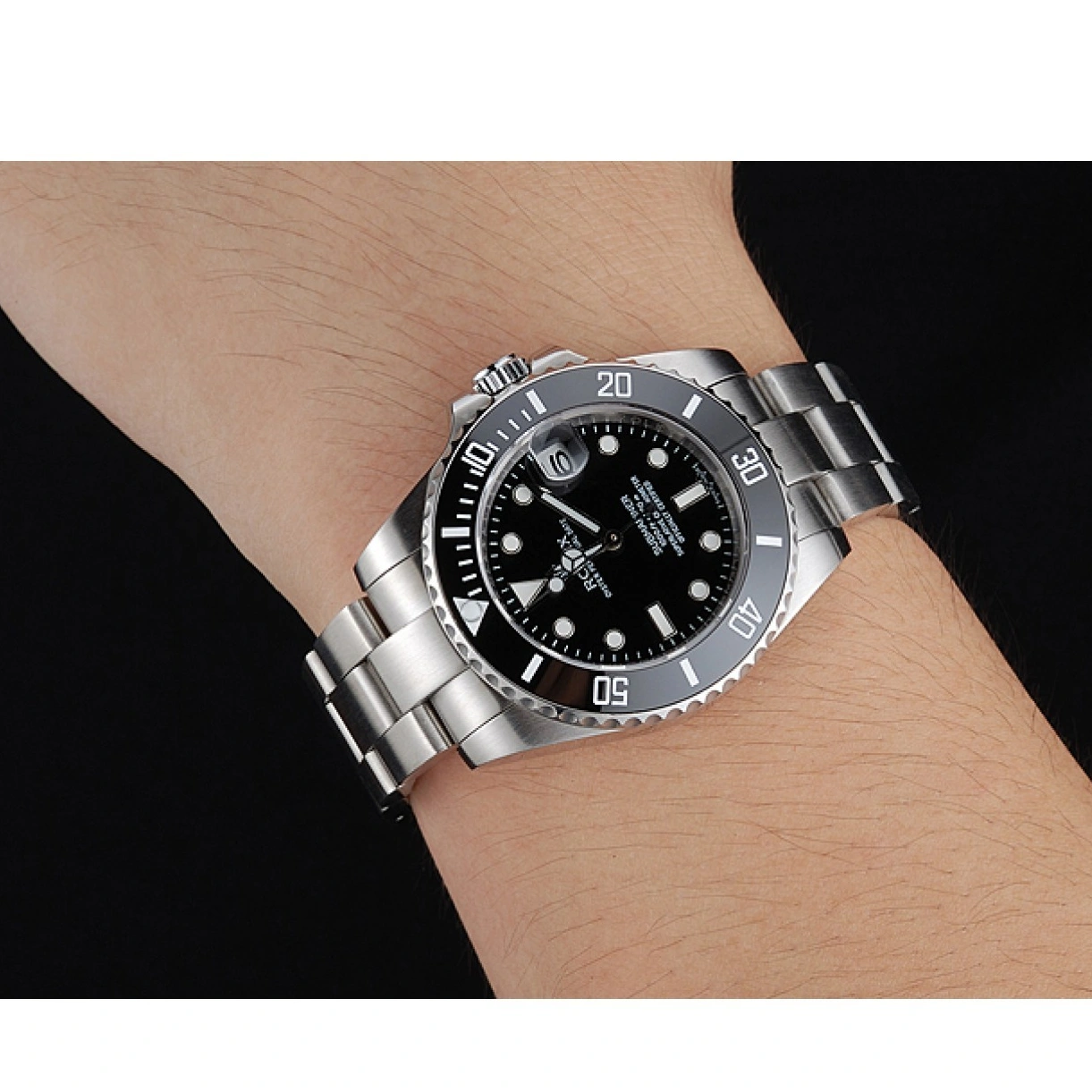 RepTime Watches 0222 Rolex Submariner Date Black Dial Stainless Steel Bracelet 1454153