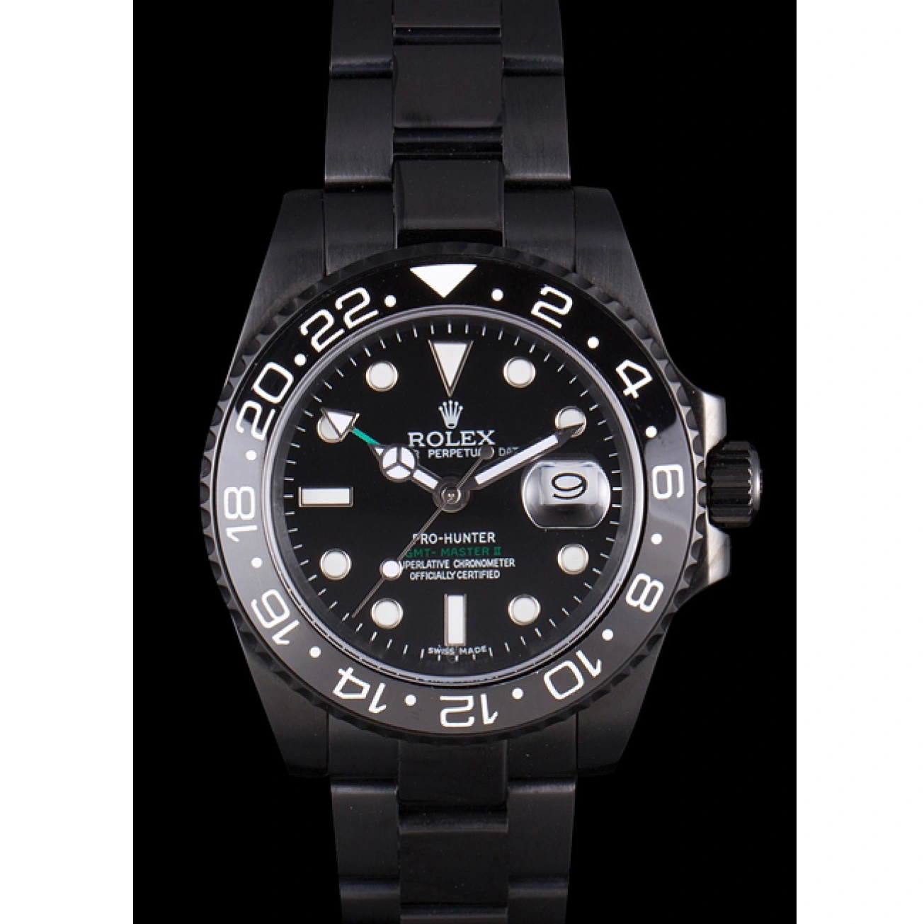 RepTime Watches 0219 Rolex GMT Master II Full PVD Pro-Hunter Edition